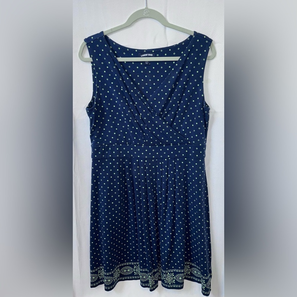 Lands' End Navy Fit and Flare Dress